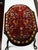 Brick Red Vintage Spanish Revival Upholstered Mahogany Wood & Metal Low Stool, Oxblood Red, Rust, Gold For Sale - Image 8 of 12