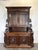 Henri II Style 2-Body Hunting Buffet in Carved Oak with Glass Top, in Very Good conditions.