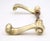 Modern style polished brass lever handles with a swirl shape. Good condition with surface wear from prior use. Priced as a...
