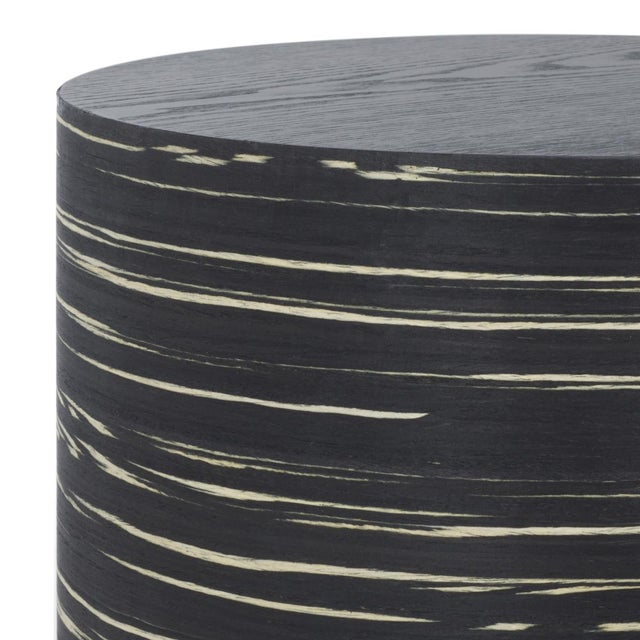 Spritely Home Bahan Round End Table in Black For Sale - Image 4 of 6