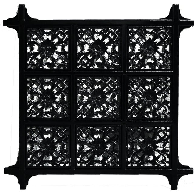 Contemporary Chinoiserie Wall Panel Wall Art in Black For Sale - Image 10 of 10
