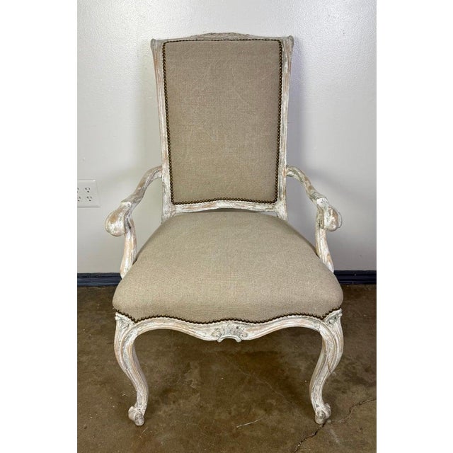 French Set of French Painted Dining Chairs c.1930’s For Sale - Image 3 of 12