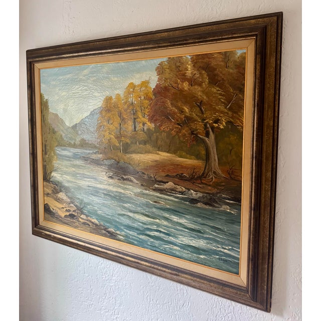 Huge 44"x36" Original Mid-Century Oil Painting by Virginia Lynn - Chatsworth Art Studio Provenance For Sale - Image 11 of 11
