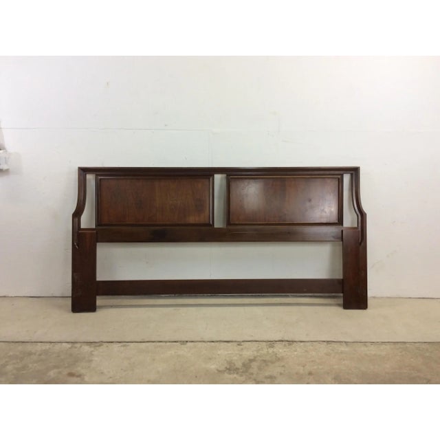 Mid Century Modern King Sized Walnut Headboard For Sale - Image 13 of 13