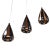 Droplet Pendant Lights in Copper by Werner Schou for Coronell Electrical Denmark, 1960s, Set of 3 For Sale - Image 4 of 8