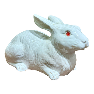 Bavent Terracotta Large Rabbit Figurine, France Circa 1890