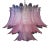 Italian Murano Three-Tier Pink Felci Glass Chandelier- 48 Glasses For Sale