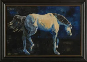 Stu, Original Oil Painting by Tawna Allred, Framed