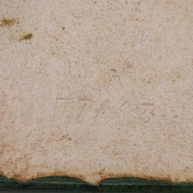 Ceramic Wall Tile of the Karlsruhe Majolica by Meschede, 1967 For Sale - Image 4 of 5