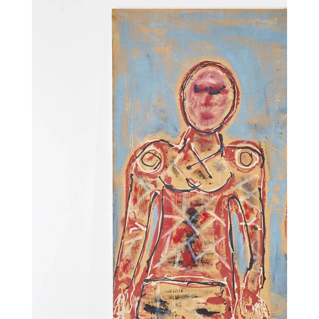 Textile Trusted Companion Canvas Painting by Christopher Shoemaker For Sale - Image 7 of 13