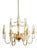 Crown Chandelier Lamp in Gold Plated Crystal from Stilkronen, Italy, 1980s For Sale
