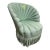 Vintage Upholstered Slipper Shell Chair For Sale