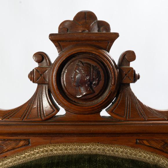 Late 19th Century 19th Century John Jeliff Renaissance Revival Walnut Arm Chair For Sale - Image 5 of 14