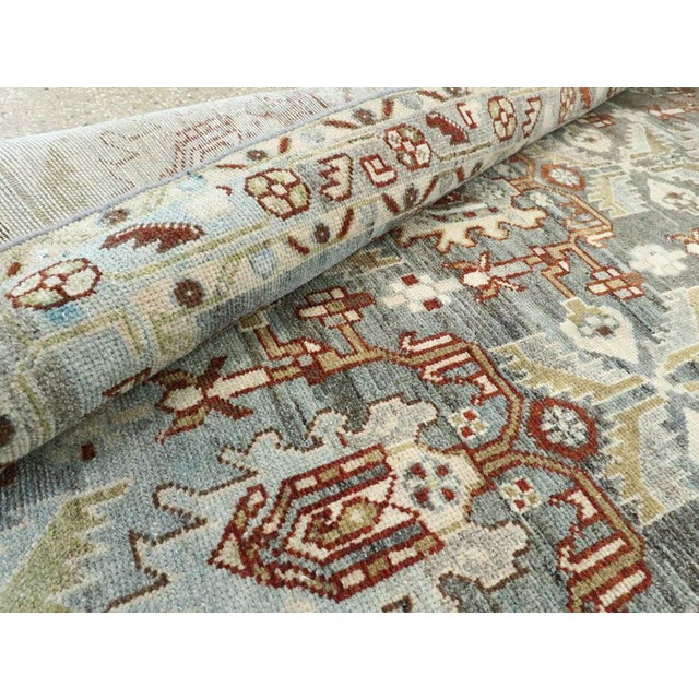 Gray Galerie Shabab Collection Mid-20th Century Persian Malayer Accent Rug For Sale - Image 8 of 8