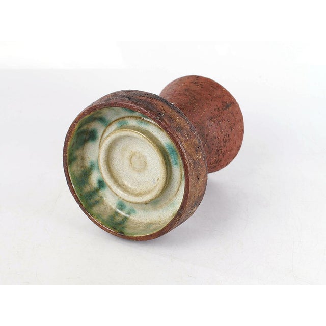 Large candlestick by the German artist Gerhard Liebenthron. Signed and dated 1979 (as read). The candlestick is in very...