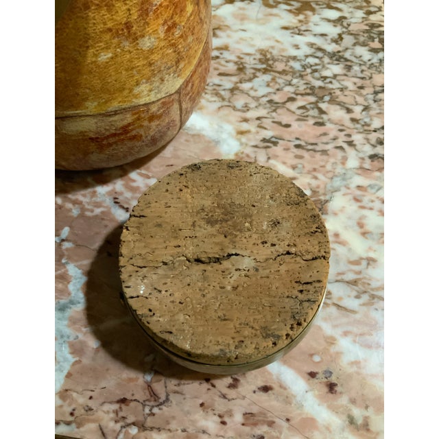 Rare Antique Barware - Aldo Tura Brass & Lacquered Goatskin Ice Bucket - Hollywood Regency, Italian, British Colonial & Bar Cart Decor. - View Photos! For Sale - Image 11 of 12