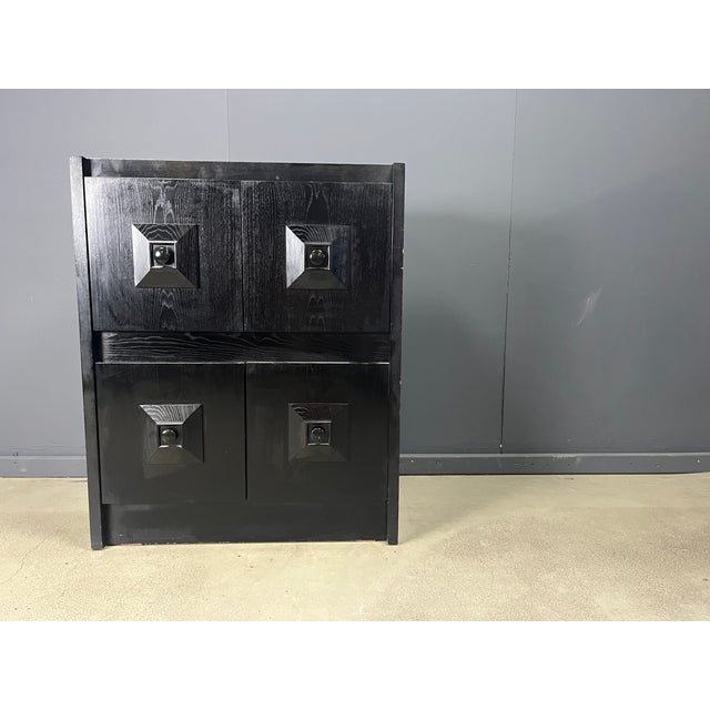 Brutalist Brutalist Black Bar Cabinet, 1970s For Sale - Image 3 of 11