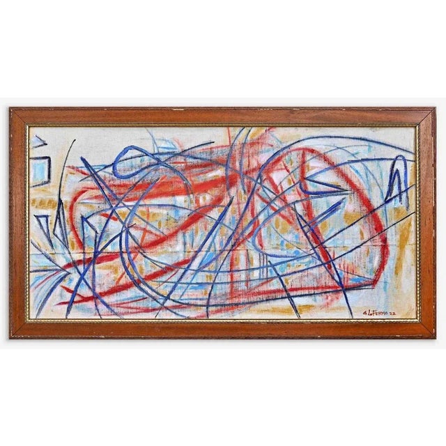 Giorgio Lo Fermo, Abstract Expression, Original Oil on Canvas, 2022 For Sale - Image 4 of 4