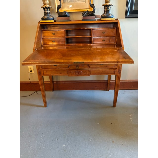 Early 20th Century Slant Front French Country Style Louis XVI Secretary. For Sale - Image 5 of 12