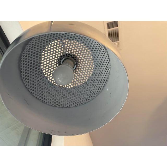 Metal Vintage Mid-Century Modern Chrome Silver Arc Floor Lamp Eyeball Orb Globe For Sale - Image 7 of 11