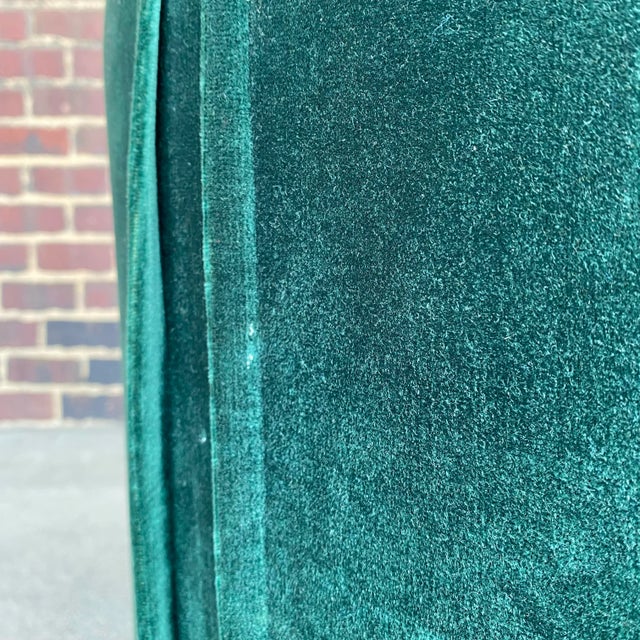 Green Mid Century Modern Adrian Pearsall for Comfort Craft Green Velvet Chair With Pleats For Sale - Image 8 of 10