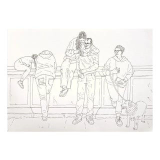 Anna Wardega, A Companion, Ink Drawing, 2023 For Sale