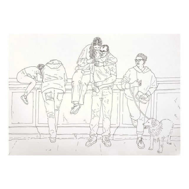 Anna Wardega, A Companion, Ink Drawing, 2023 For Sale