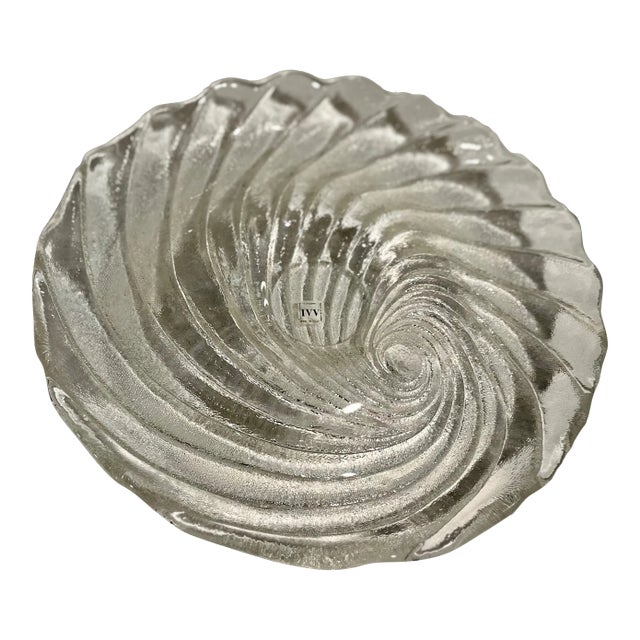 Coastal Mouth Blown Glass Nautilus Shell Serving Dish, Italy For Sale