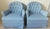 Pair Blue Tufted Upholstered Swivel Rocker Lounge Chairs Usa For Sale - Image 14 of 14