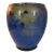 Abstract Blue & Gold Reverse Painted Deco Vase For Sale