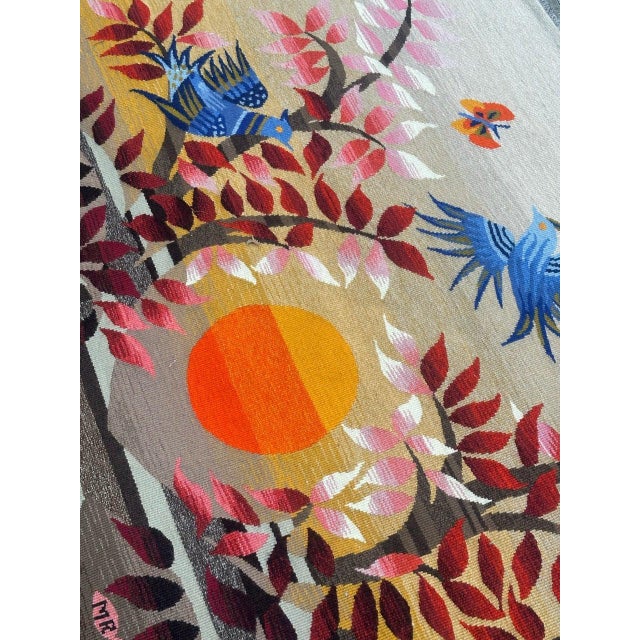 French Tapestry by Michèle Ray Arbre Dor for Aubusson, 1950s For Sale - Image 17 of 18