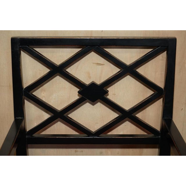 Vintage Chinese Ebonised Side Chairs, Set of 2 For Sale - Image 4 of 18