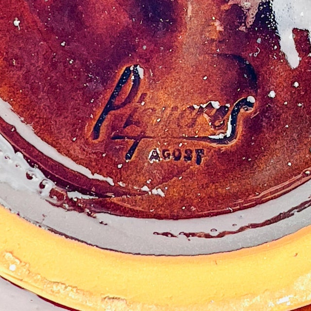 Vintage Brown Ceramic Vase by Piqueres, 1970s For Sale - Image 4 of 11