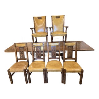 Vintage Romweber Master-Made Oak Dining Suite – Extension Table, 6 Chairs & Matching Sideboard, 1950s–60s For Sale