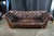 Baker Furniture Company Late 20th Century Baker Furniture Stately Homes Tufted Brown Leather & Walnut Chatsworth Sofa For Sale - Image 4 of 15