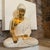 1980s Modernist White and Gold Porcelain Buddha Statue by Tommaso Barbi For Sale - Image 6 of 13