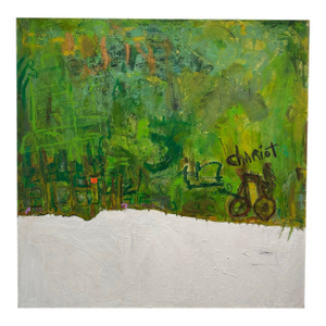 Vibrant Green Abstract Painting
