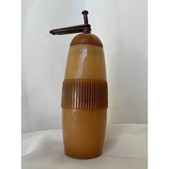 Charming retro manual coffee or spice grinder by Micro, Made in Czechoslovakia, plastic body and adjustable metal handle....