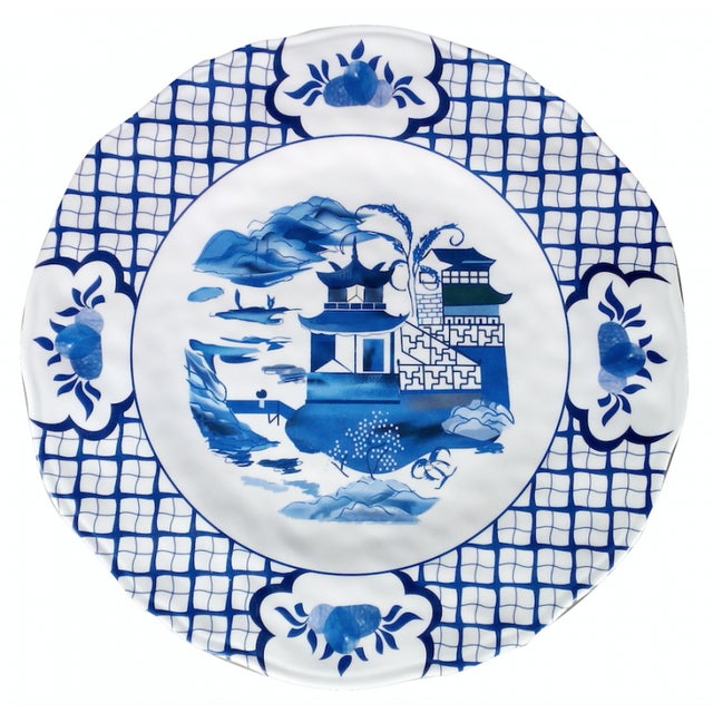 Traditional Original Pagoda Melamine Charger For Sale - Image 3 of 3