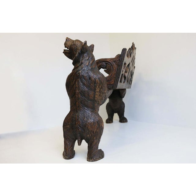 Antique Black Forest Hall Bench, 1890s For Sale - Image 5 of 15