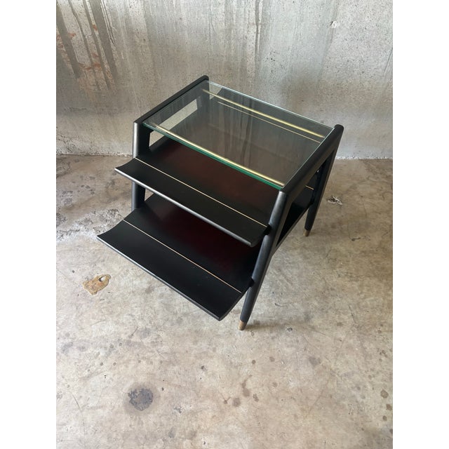 Vintage MCM 3 Tier Side Table by Gordon’s Inc, Pagoda Form, C 1950s For Sale In Miami - Image 6 of 12