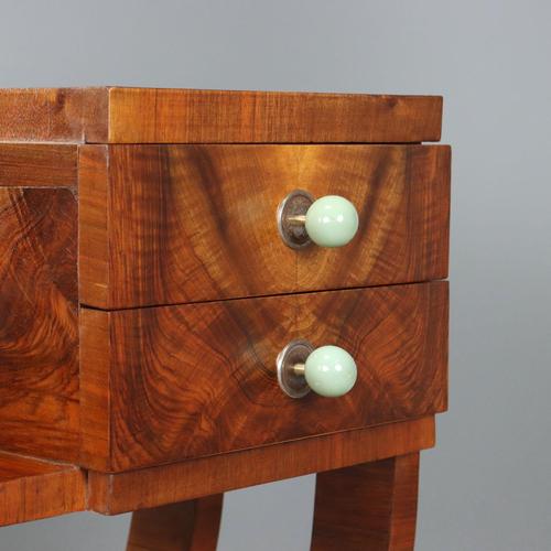 Art Deco Dressing Table Veneered in Walnut Pedule For Sale - Image 6 of 12