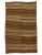 Textile 1960s Vintage Brown Striped Turkish Wool Kilim Rug- 5′9″ × 9′ For Sale - Image 7 of 7