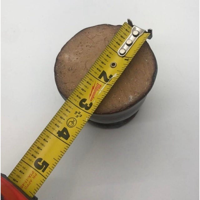 Ceramic Vintage Petite Glazed Studio Pottery Creamer Vase, Artist Signed For Sale - Image 7 of 12