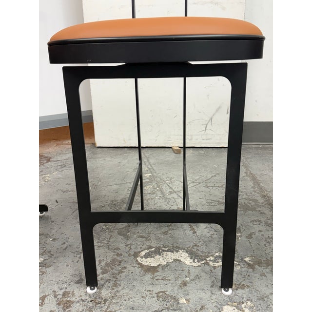 Michael Oren Design Porter Place Style Swivel Counter Stools, Set of Three For Sale - Image 9 of 12