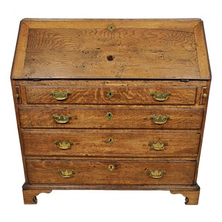 George III Desk in Oak, 1780 For Sale