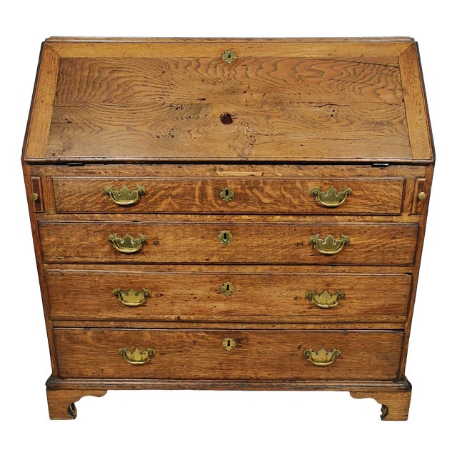 George III Desk in Oak, 1780 For Sale