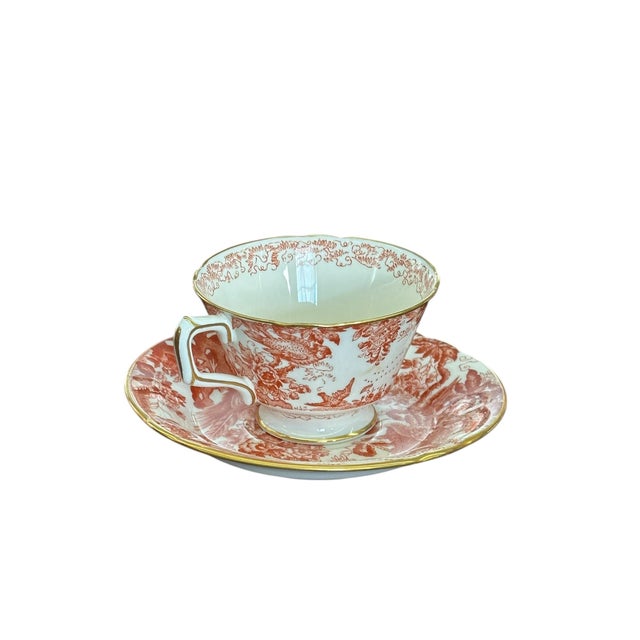 Late 20th Century Royal Crown Derby “Red Aves” Extensive Dinner & Tea Service — 64 Pieces For Sale - Image 12 of 17