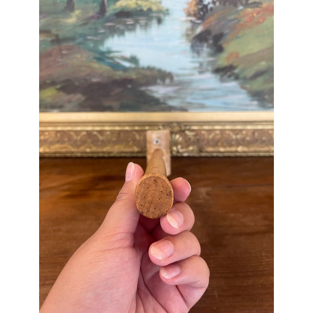 Brown Vintage Rawhide Mallet With Wooden Handle - Mid-20th Century Leatherworking or Jewelry Tool. For Sale - Image 8 of 10