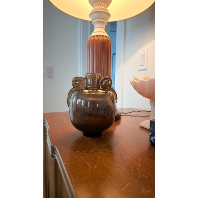 A vintage Czechoslovakian art glass vase designed by Vlasta Lichtágová for the Beránek Glassworks (Sklárna Beránek) in...
